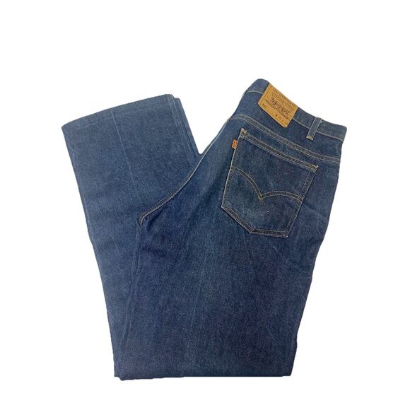 Vintage Levi’s 517 Orange Tab Boot Cut Denim Jeans USA Size 35/30 Hemmed - Picture 1 of 8